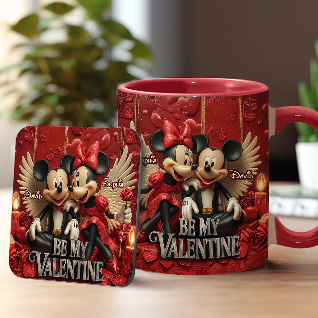 Be My Valentine - Personalized Mouse Accent Mug