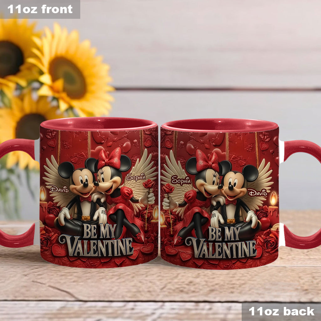 Be My Valentine - Personalized Mouse Accent Mug