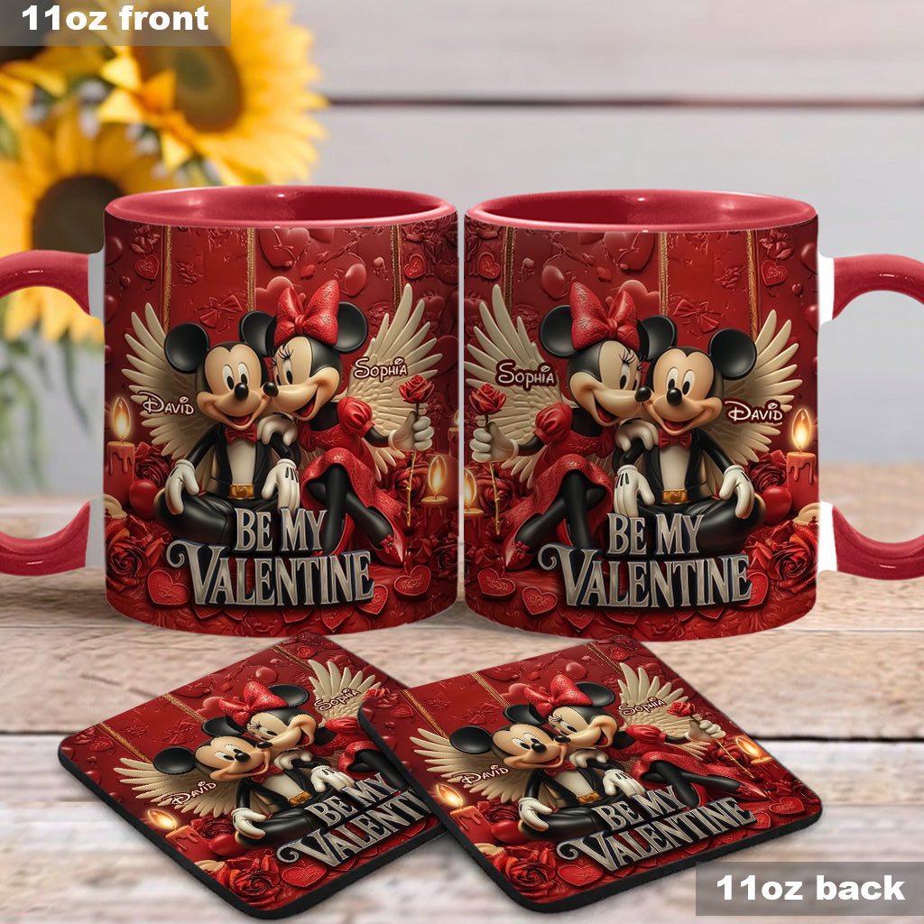 Be My Valentine - Personalized Mouse Accent Mug