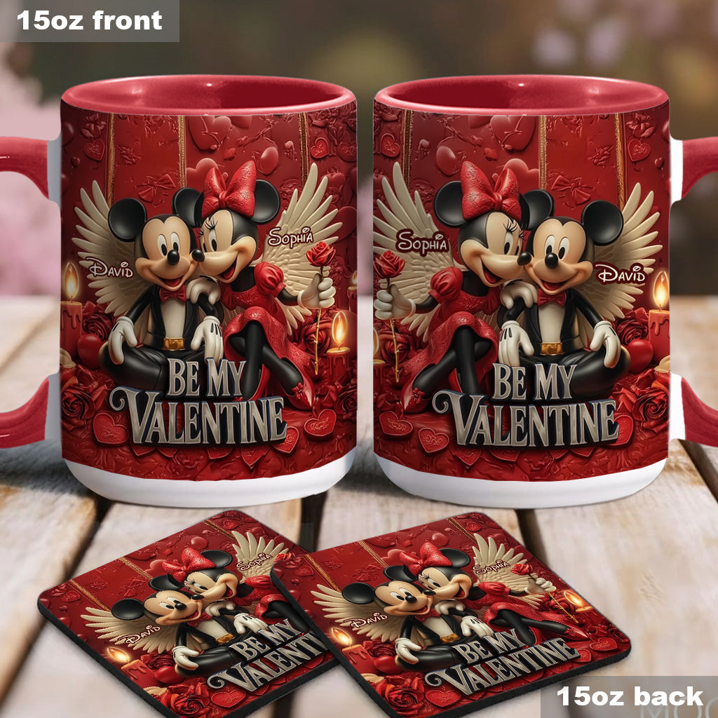 Be My Valentine - Personalized Mouse Accent Mug