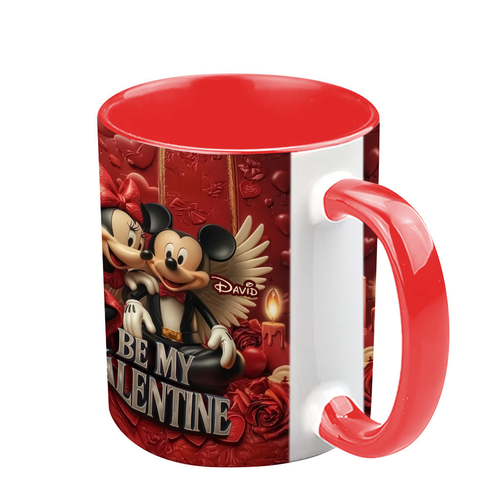 Be My Valentine - Personalized Mouse Accent Mug