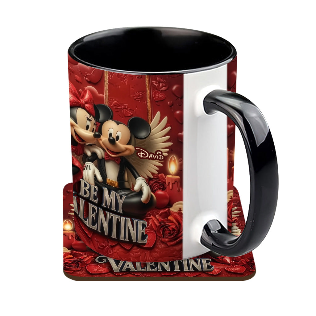 Be My Valentine - Personalized Mouse Accent Mug
