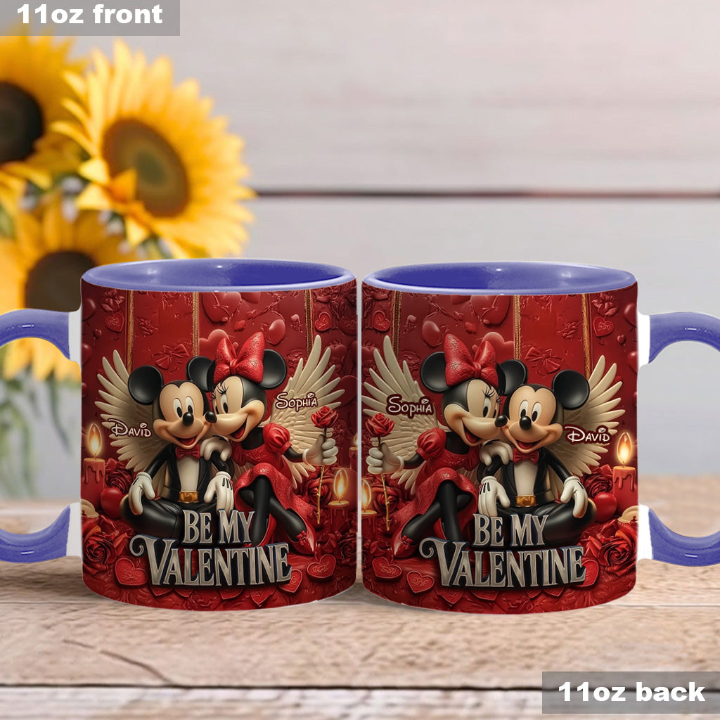 Be My Valentine - Personalized Mouse Accent Mug