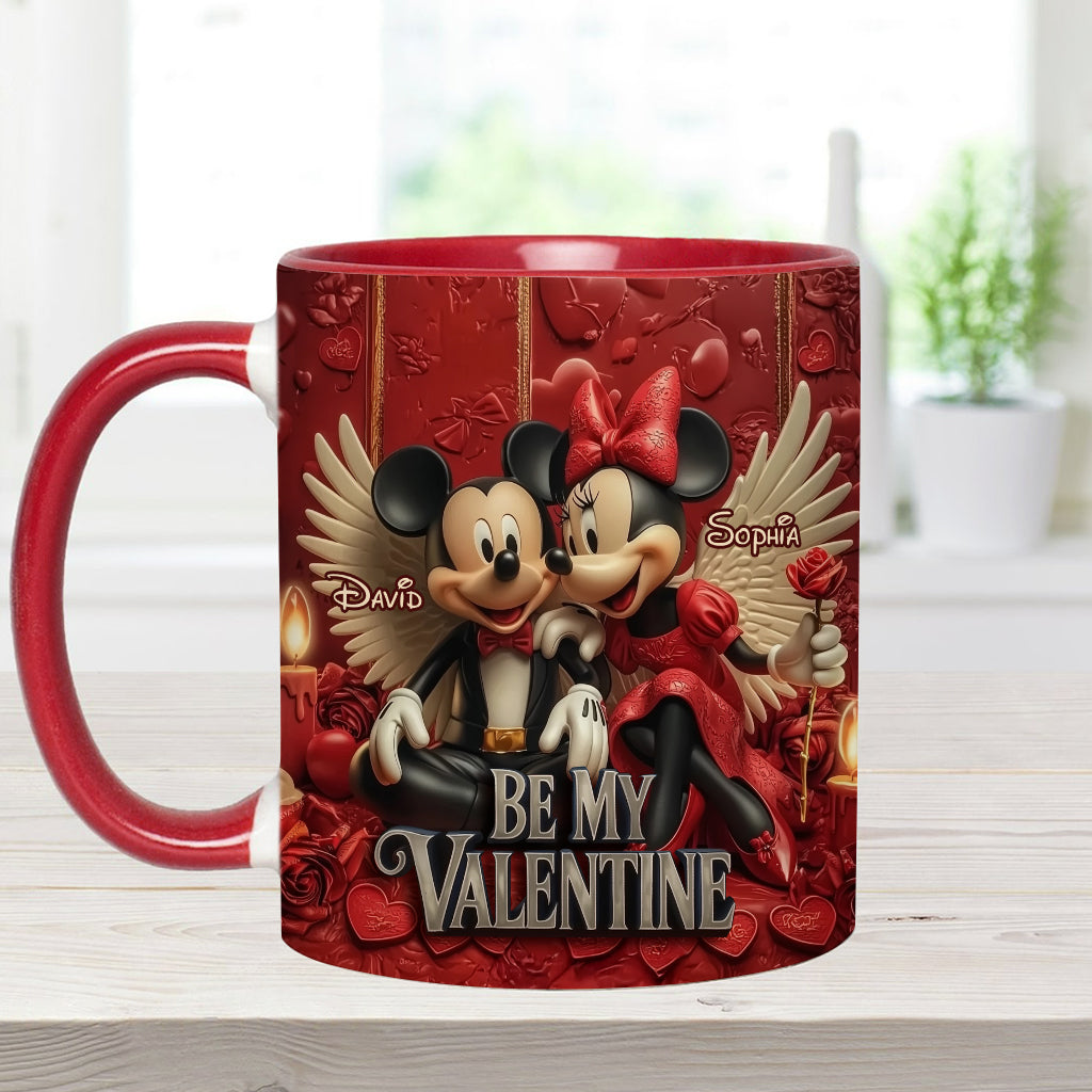 Be My Valentine - Personalized Mouse Accent Mug