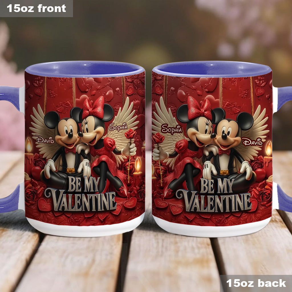 Be My Valentine - Personalized Mouse Accent Mug