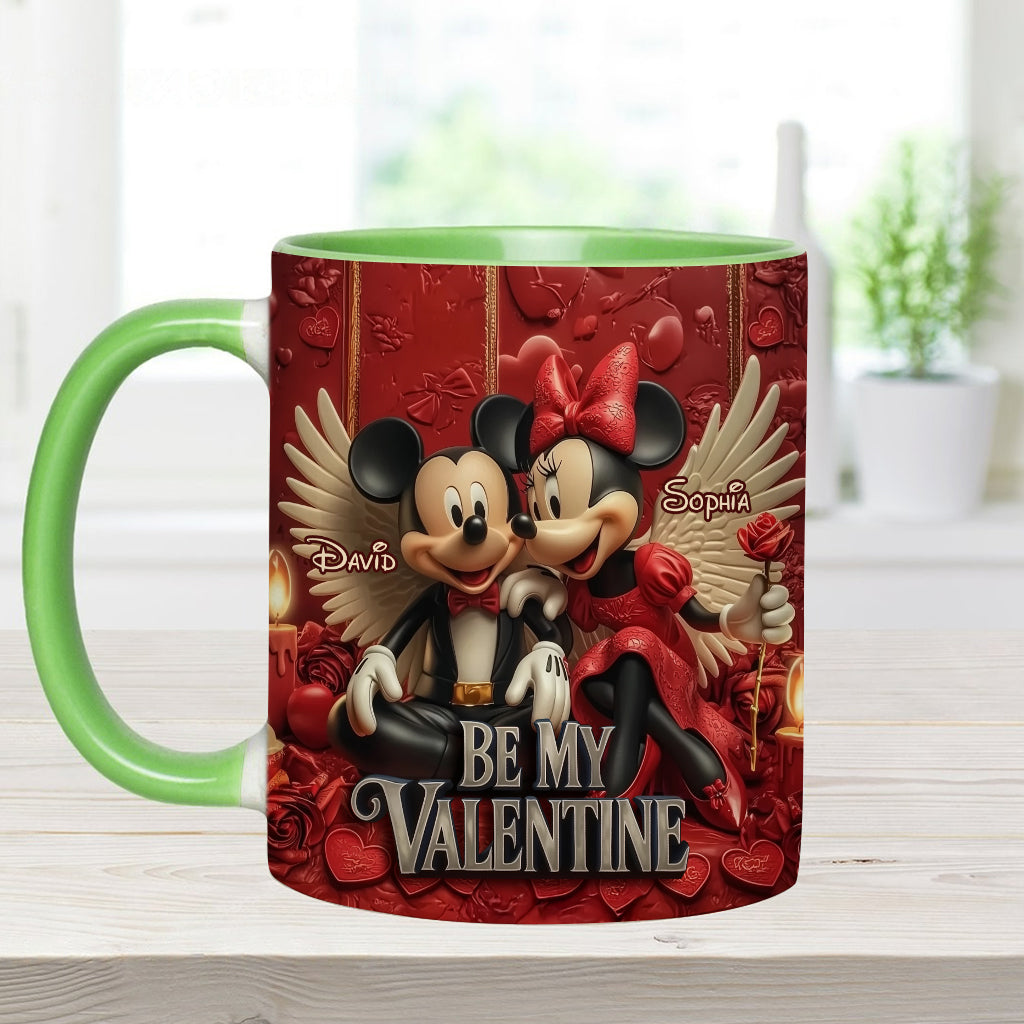 Be My Valentine - Personalized Mouse Accent Mug