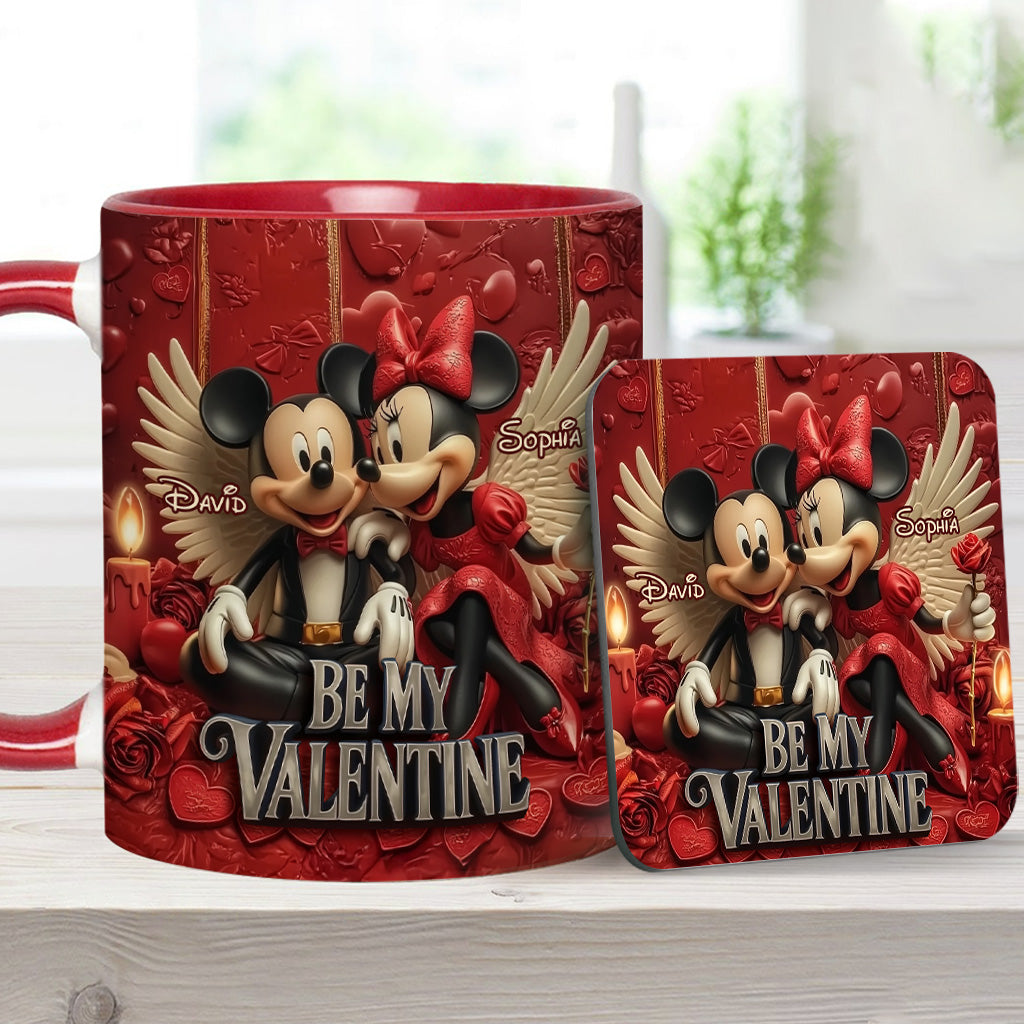 Be My Valentine - Personalized Mouse Accent Mug