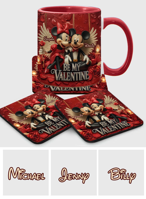 Be My Valentine - Personalized Mouse Accent Mug