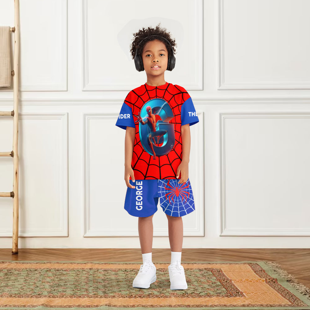 Cool Spider Alphabet - Personalized Kid T-shirt & Shorts