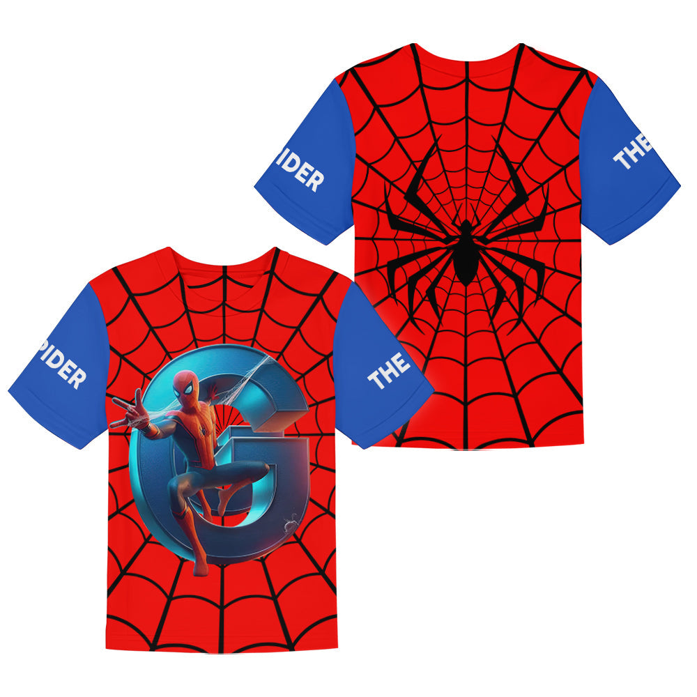 Cool Spider Alphabet - Personalized Kid T-shirt & Shorts
