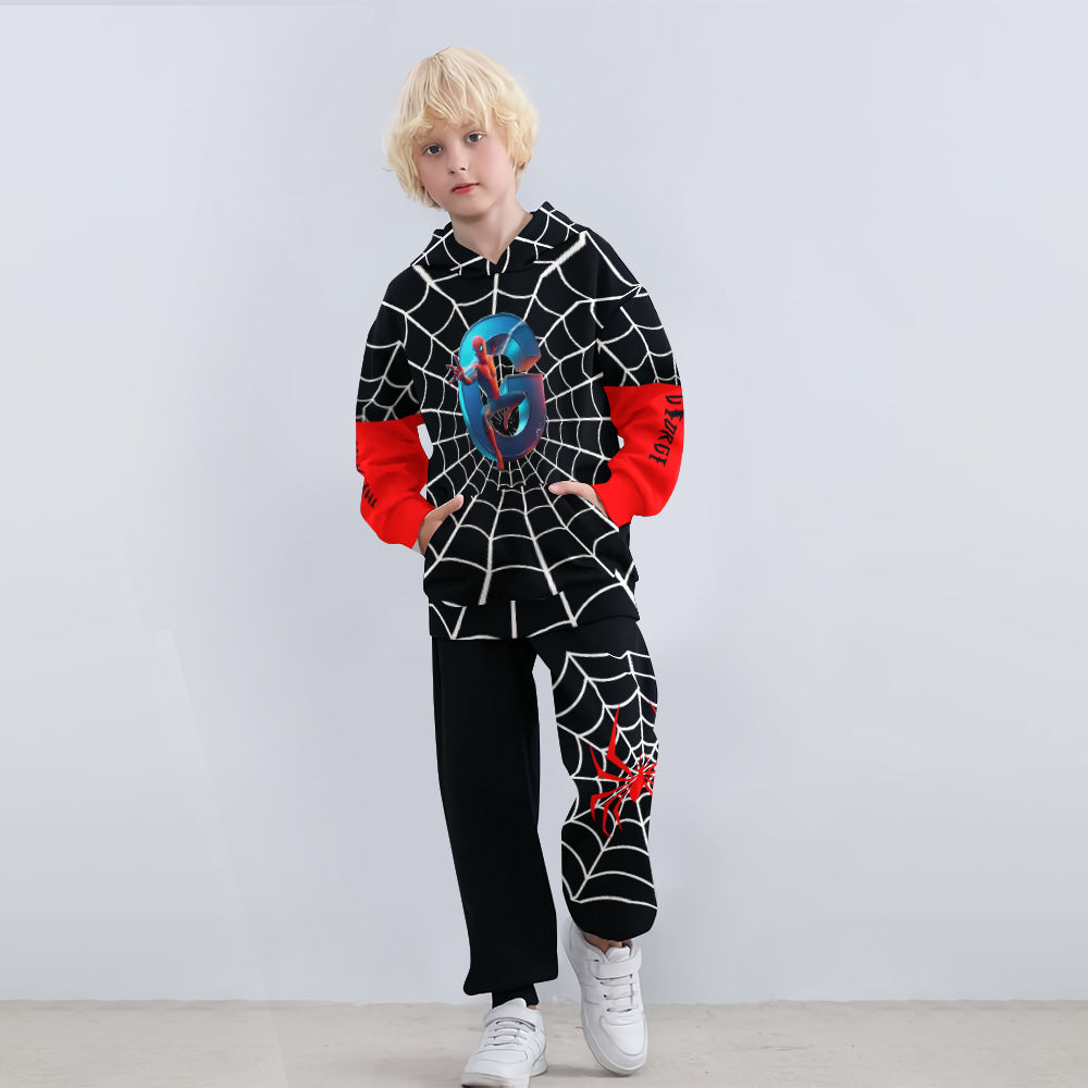 Spider Alphabet - Personalized Kid Kid Hoodie & Kid Jogger Sweatpants