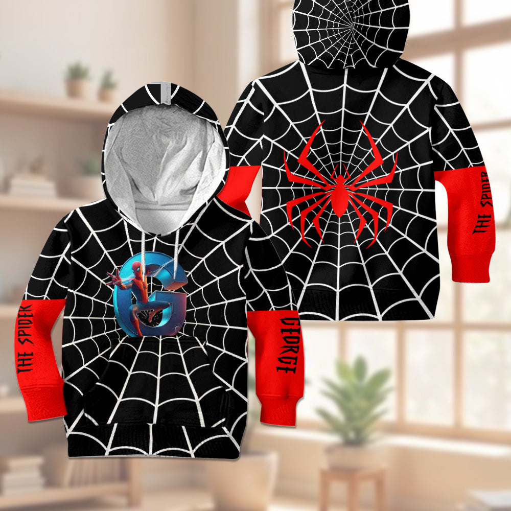 Spider Alphabet - Personalized Kid Kid Hoodie & Kid Jogger Sweatpants