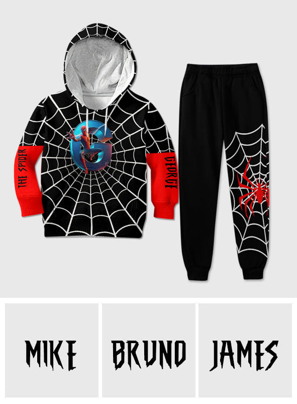 Spider Alphabet - Personalized Kid Kid Hoodie & Kid Jogger Sweatpants