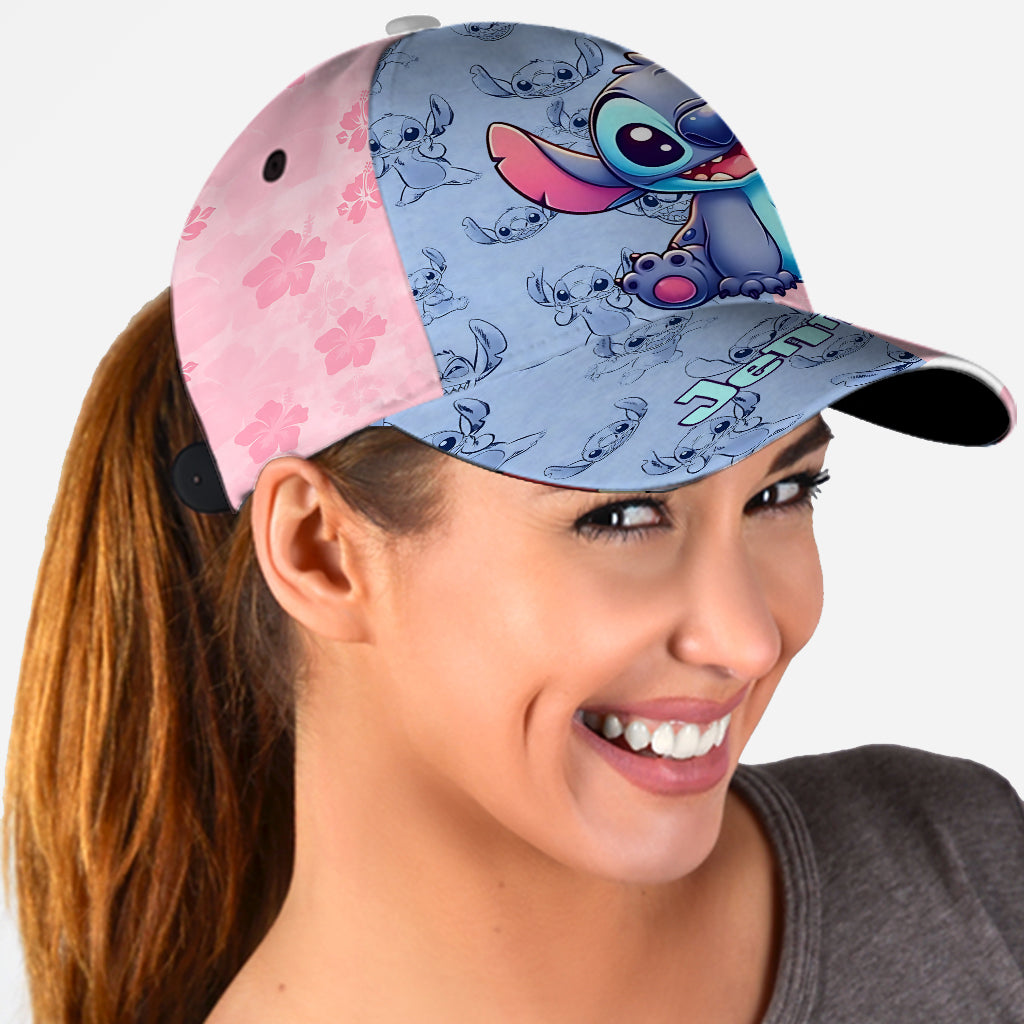 Pink And Blue Ohana - Personalized Ohana Classic Cap