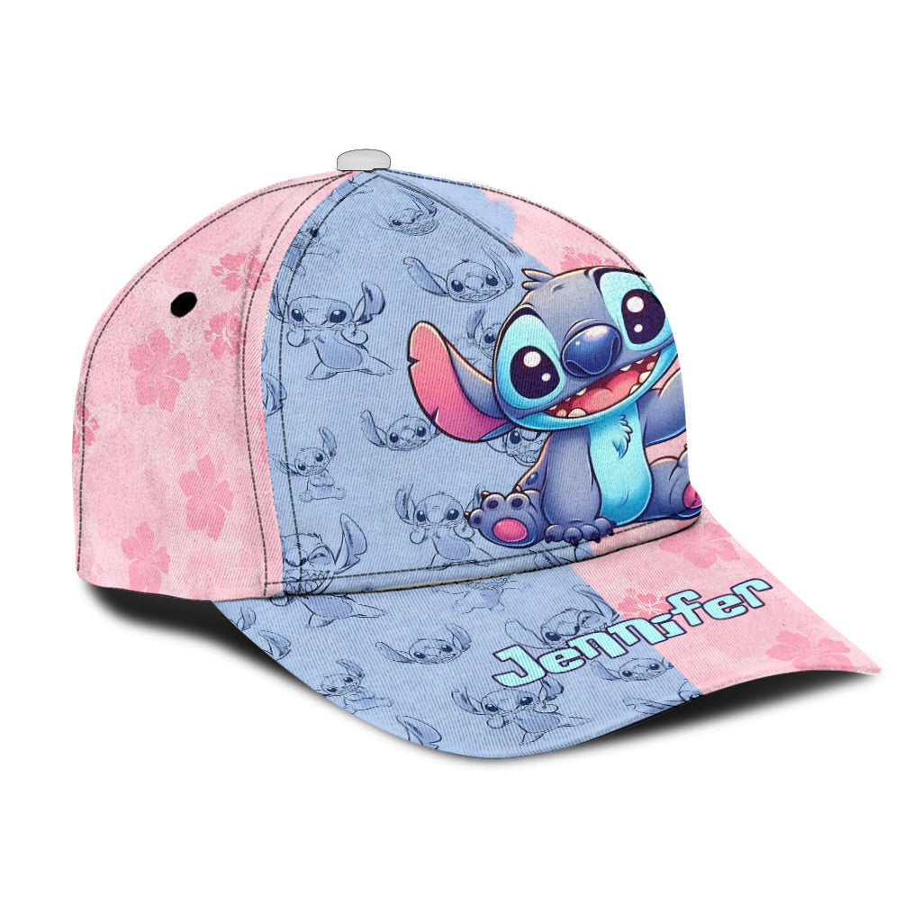 Pink And Blue Ohana - Personalized Ohana Classic Cap