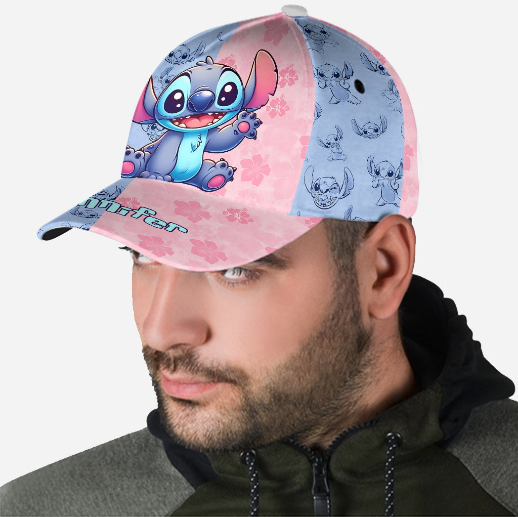 Pink And Blue Ohana - Personalized Ohana Classic Cap