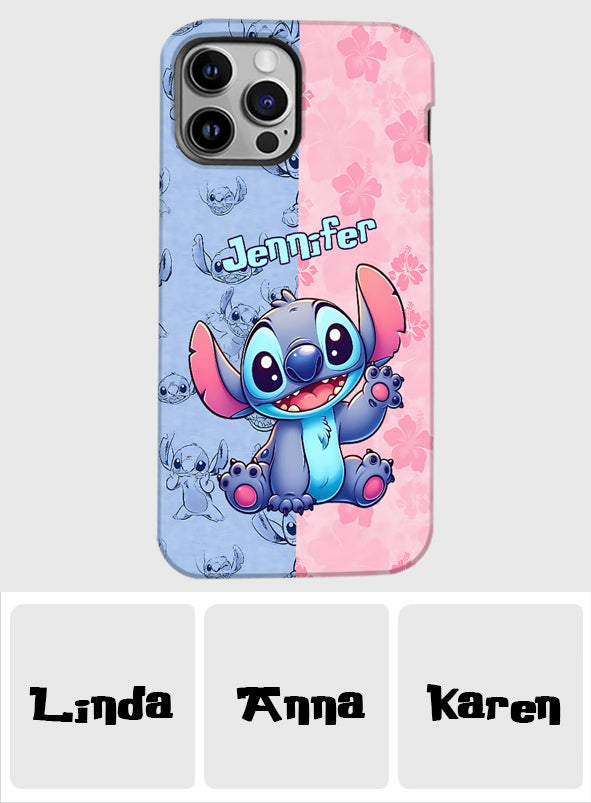 Pink And Blue Ohana - Personalized Ohana Full Print Phone Case