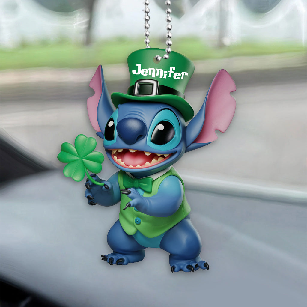 Ohana Lucky Shamrock - Personalized Ohana Car Ornament