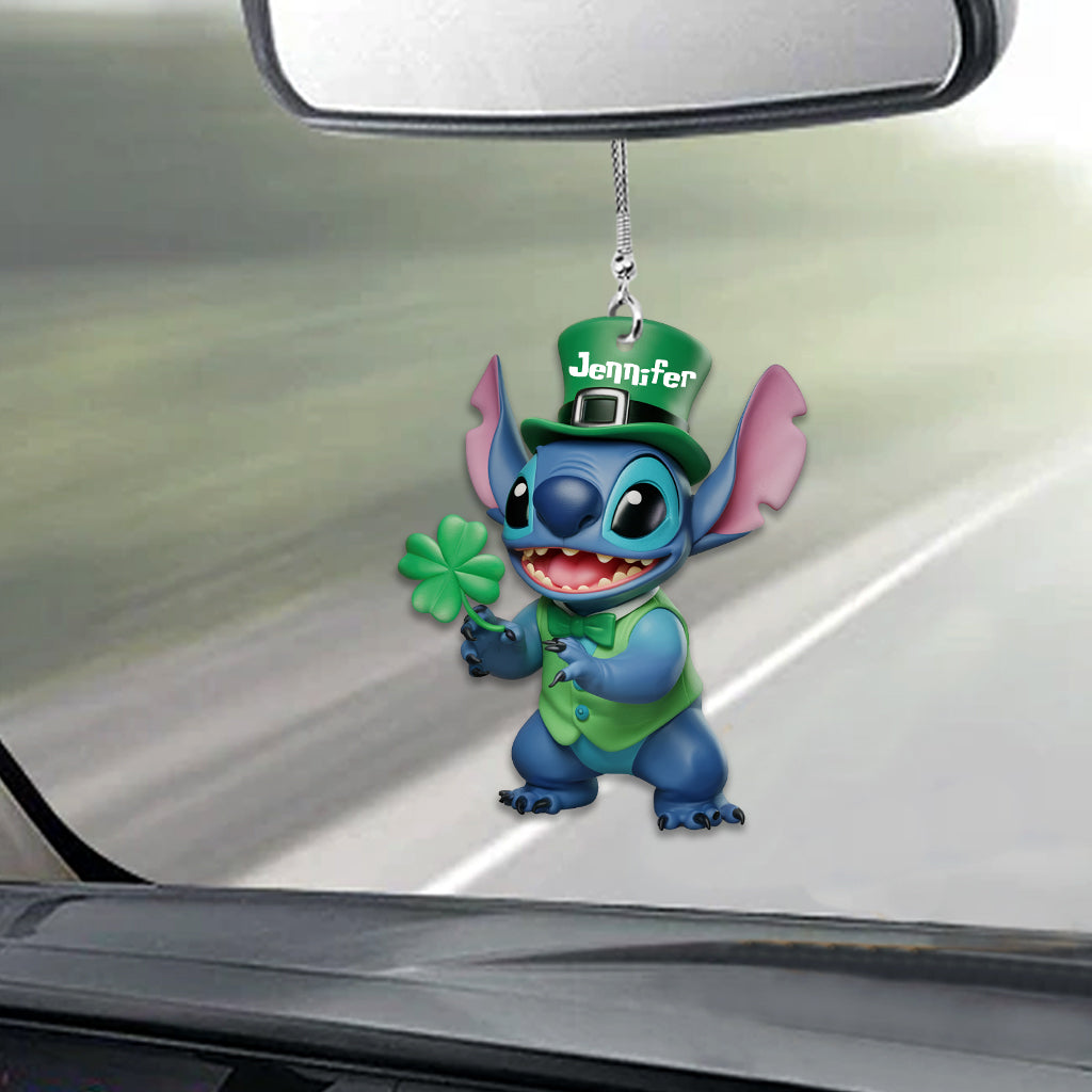Ohana Lucky Shamrock - Personalized Ohana Car Ornament