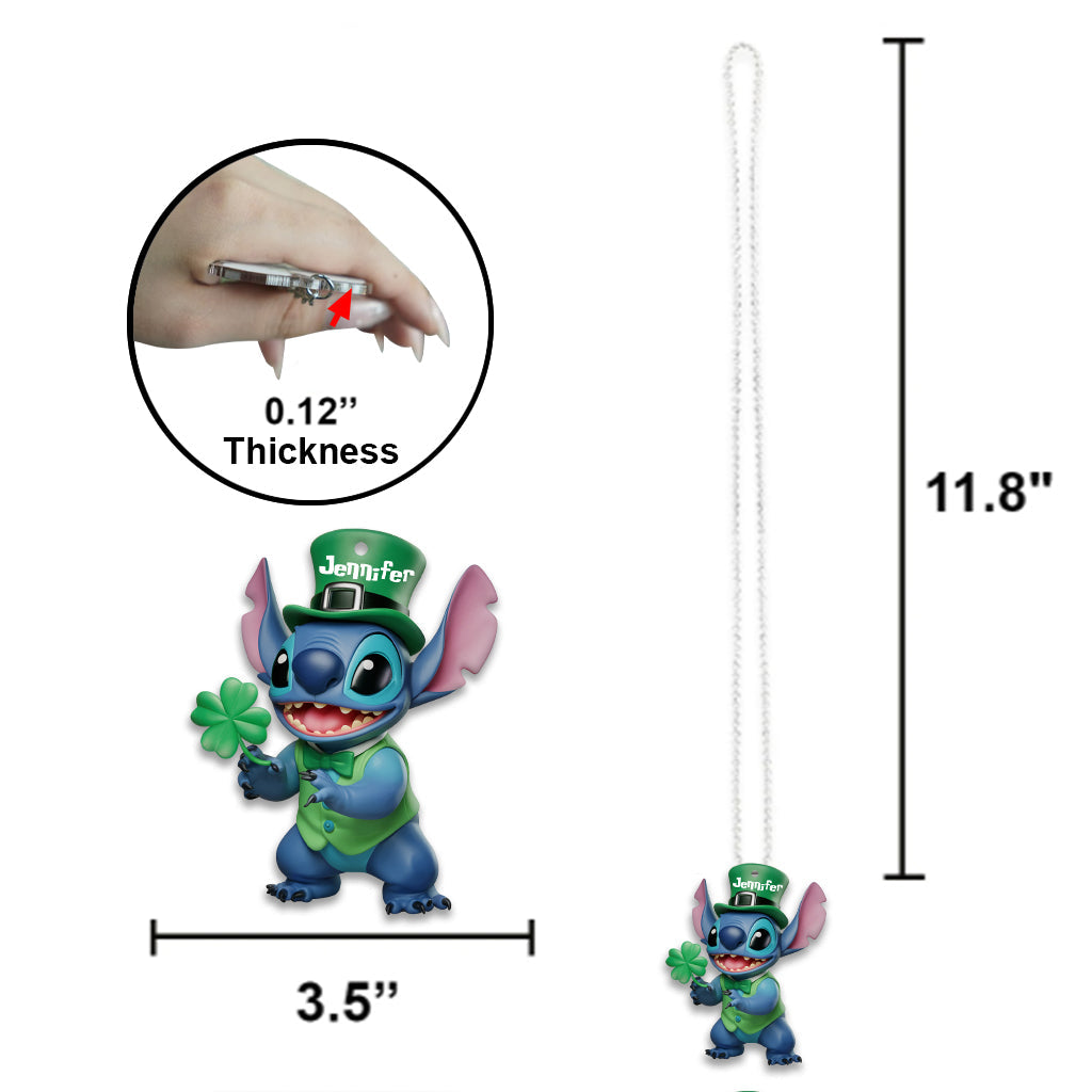 Ohana Lucky Shamrock - Personalized Ohana Car Ornament