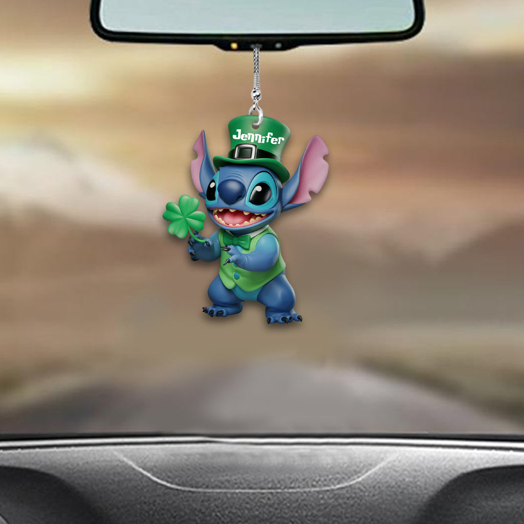 Ohana Lucky Shamrock - Personalized Ohana Car Ornament
