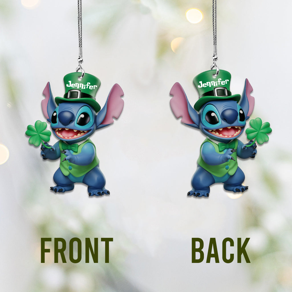 Ohana Lucky Shamrock - Personalized Ohana Car Ornament