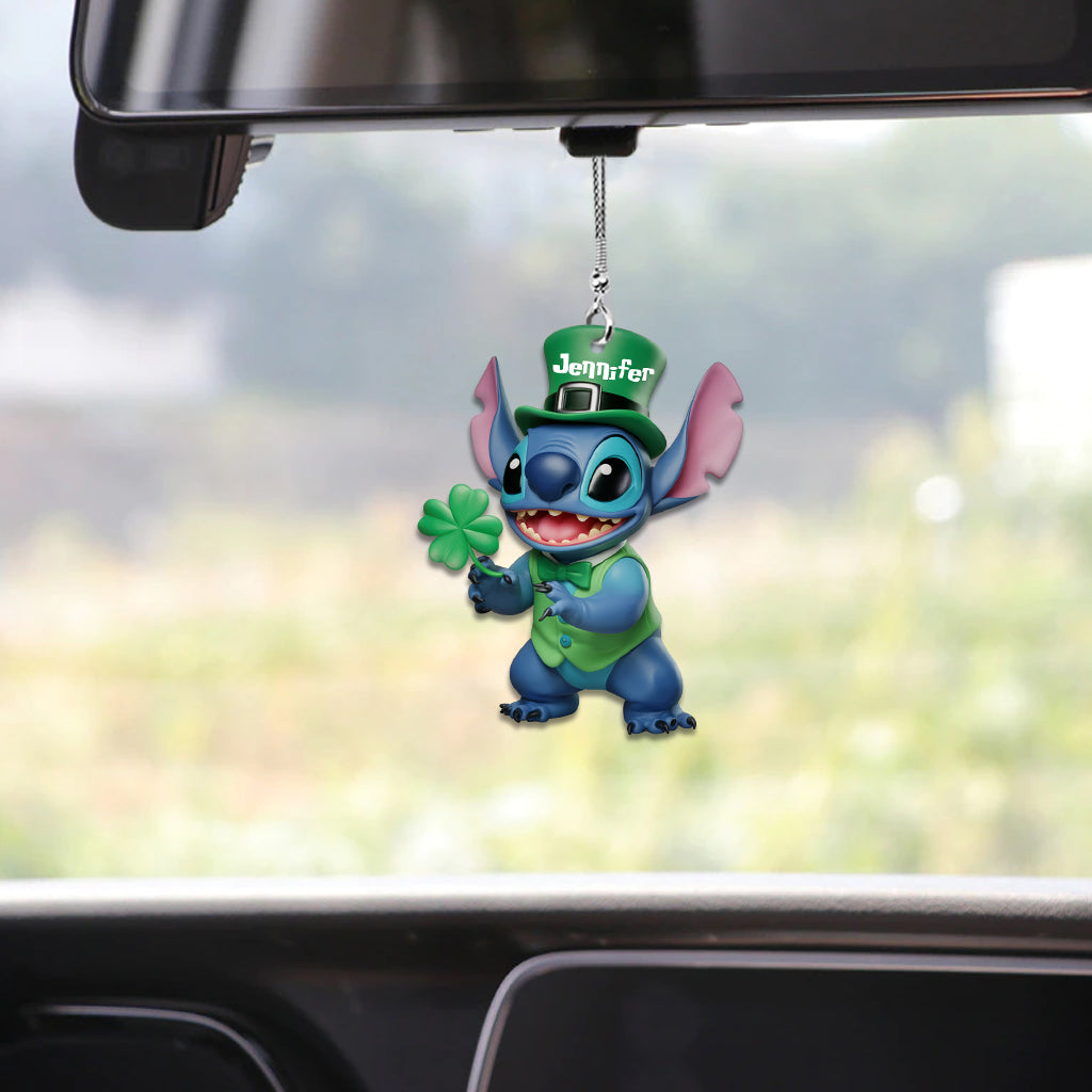 Ohana Lucky Shamrock - Personalized Ohana Car Ornament