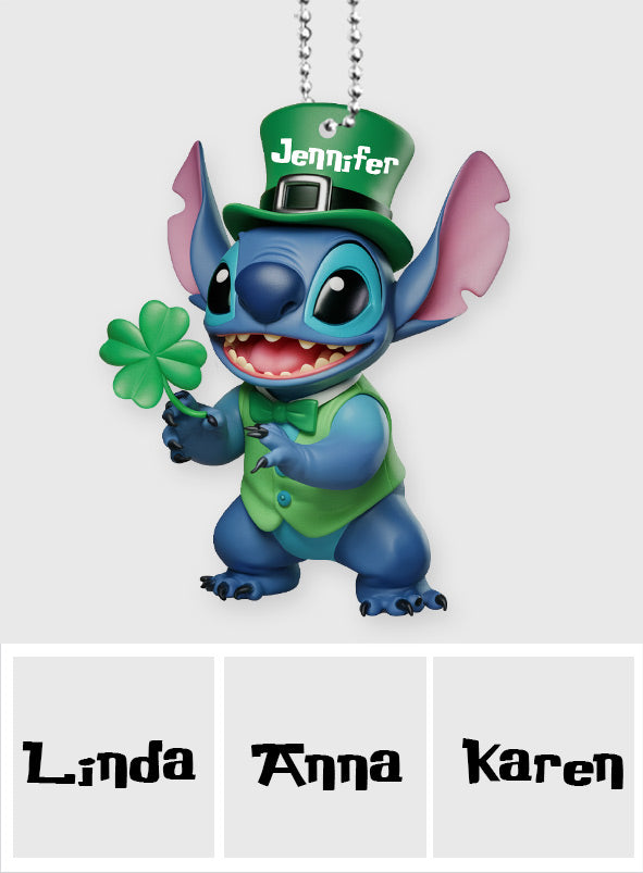 Ohana Lucky Shamrock - Personalized Ohana Car Ornament