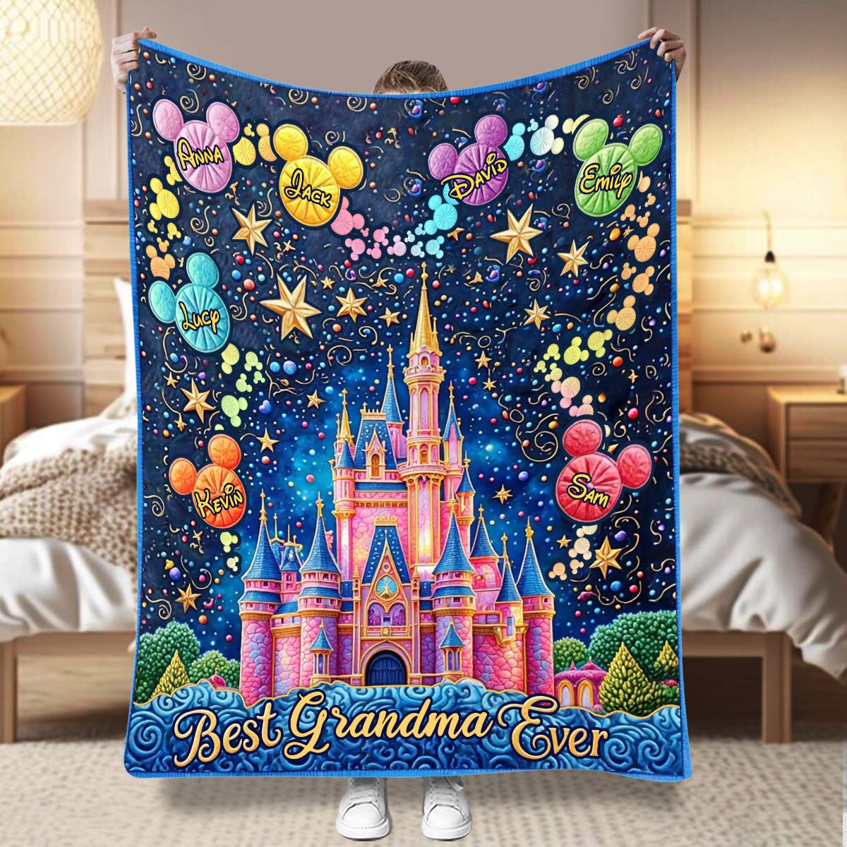 Best Grandma/ Mom Ever - Personalized Mouse Blanket