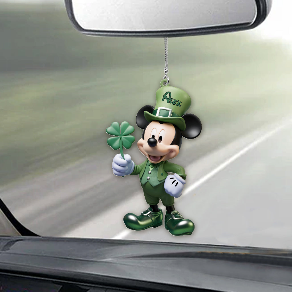 Magical Lucky Shamrock - Personalized Mouse Car Ornament