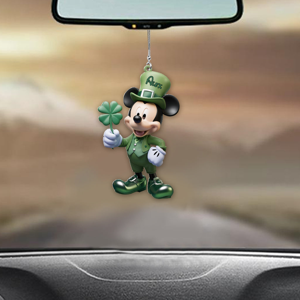 Magical Lucky Shamrock - Personalized Mouse Car Ornament
