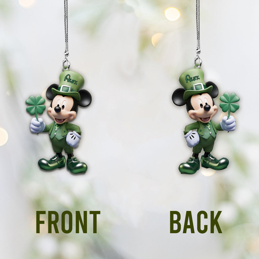 Magical Lucky Shamrock - Personalized Mouse Car Ornament
