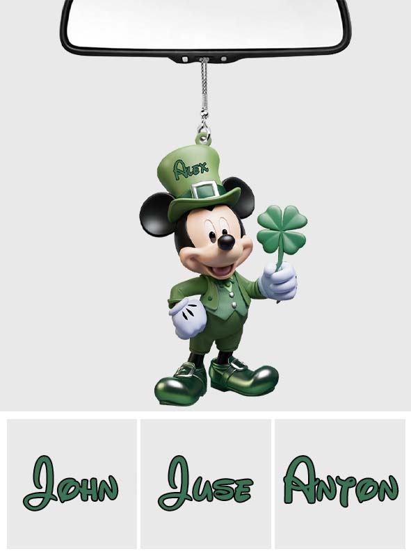 Magical Lucky Shamrock - Personalized Mouse Car Ornament