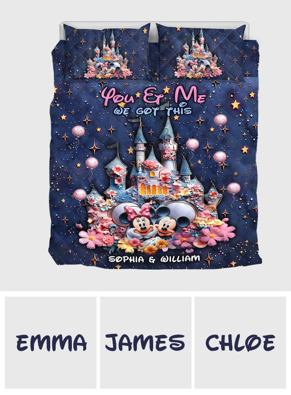 You And Me We Got This - Personalized Mouse Quilt Set