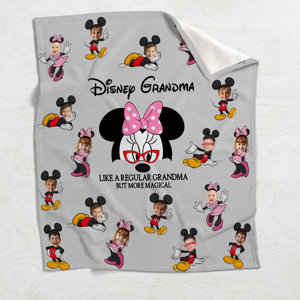 Mouse Ear Grandma Mom - Personalized Mouse Blanket