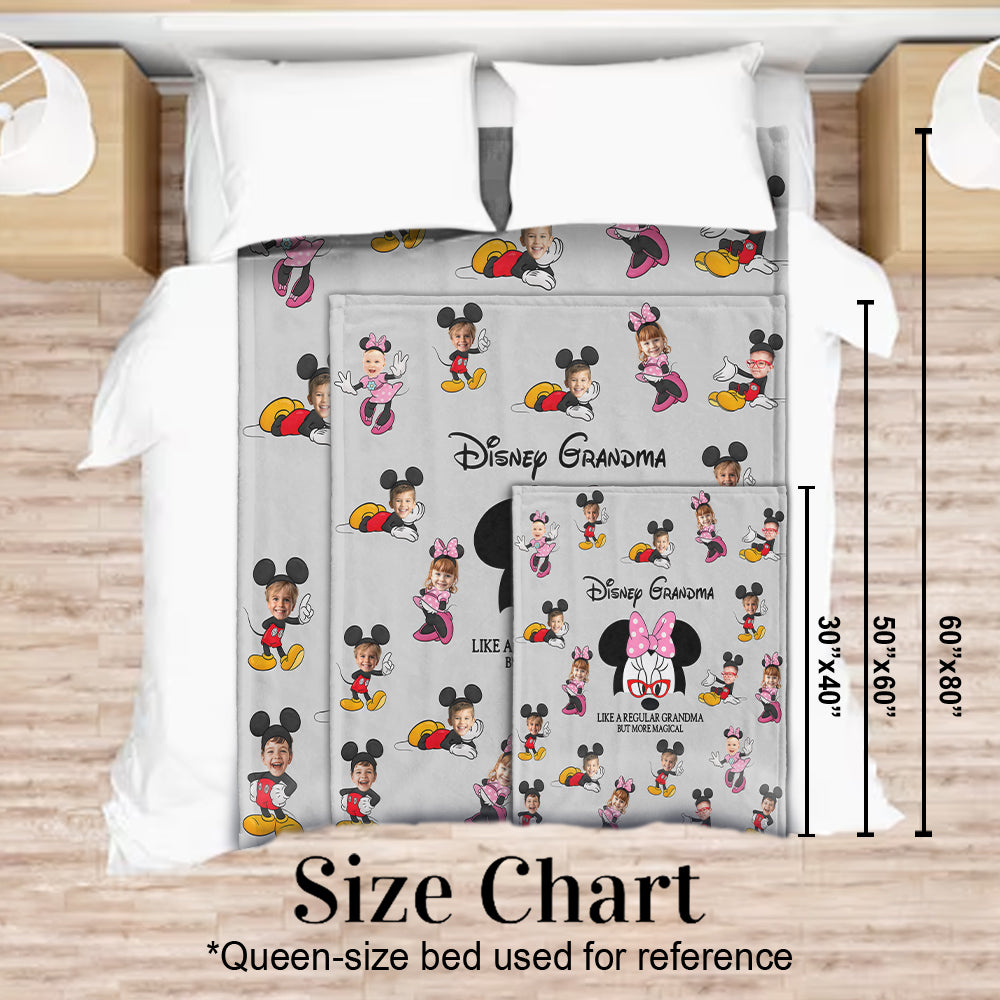 Mouse Ear Grandma Mom - Personalized Mouse Blanket