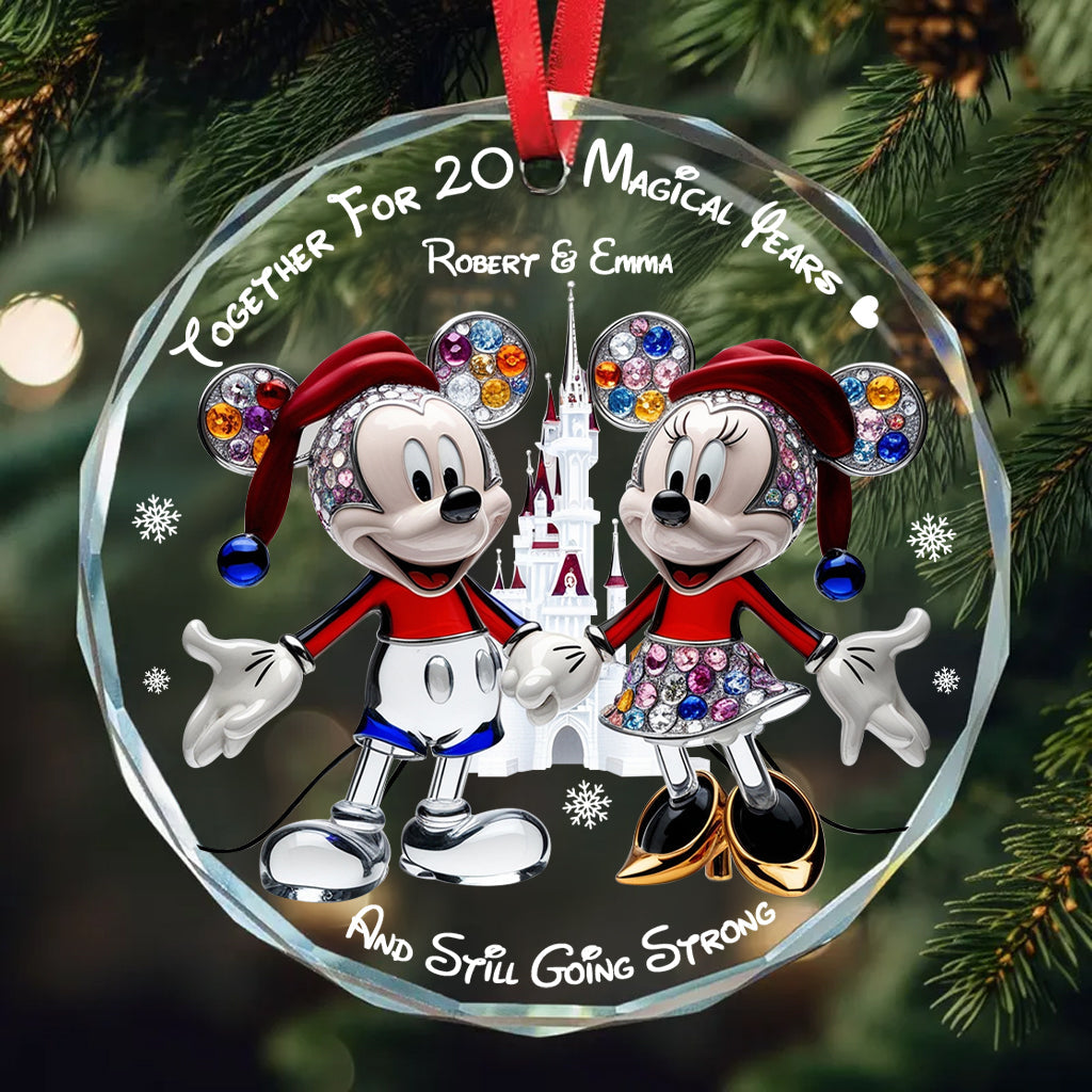 I'm Yours - Personalized Mouse Round Shaped Glass Ornament