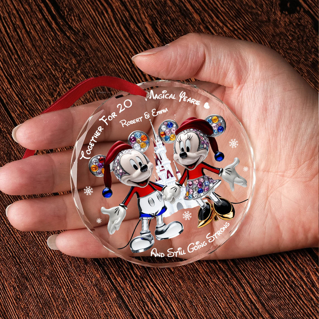 I'm Yours - Personalized Mouse Round Shaped Glass Ornament