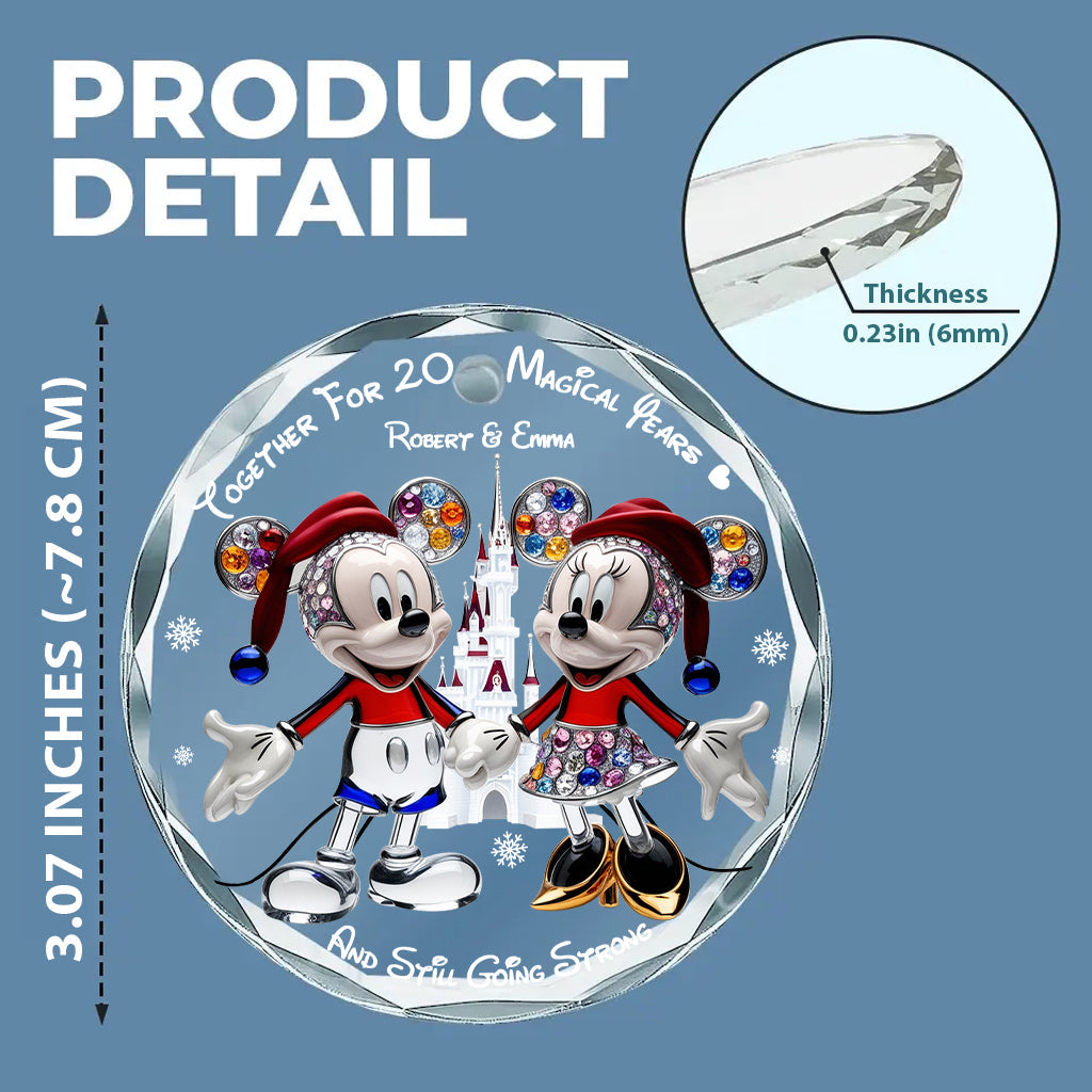 I'm Yours - Personalized Mouse Round Shaped Glass Ornament