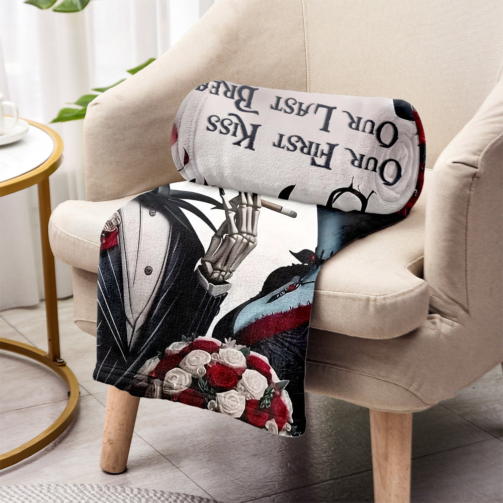 From Our First Kiss Till Our Last Breath - Personalized Nightmare Blanket