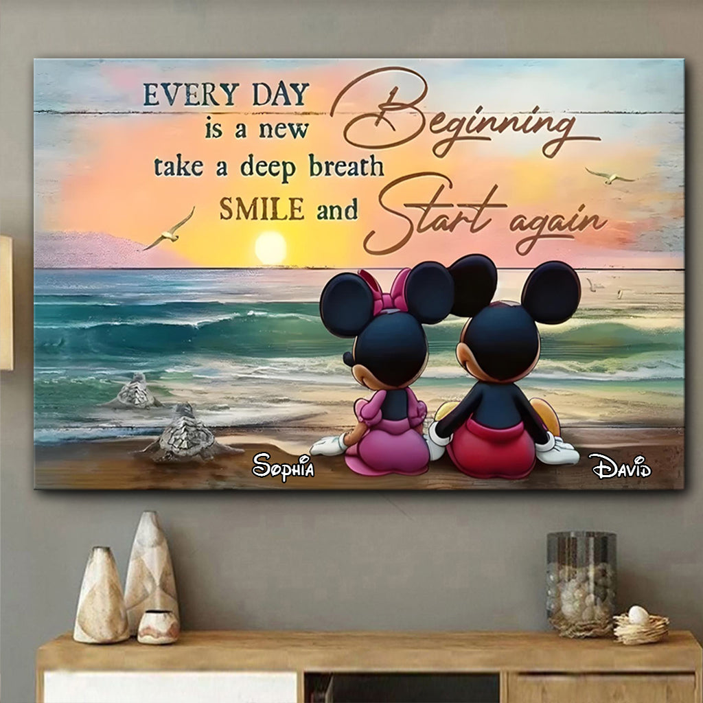 Every Day Is A New Beginning - Personalized Mouse Canvas And Poster