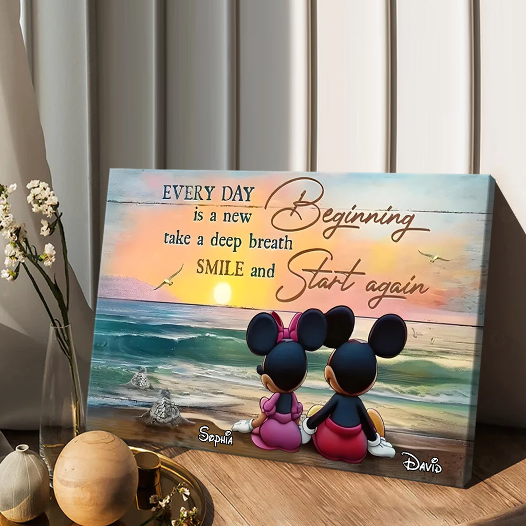 Every Day Is A New Beginning - Personalized Mouse Canvas And Poster