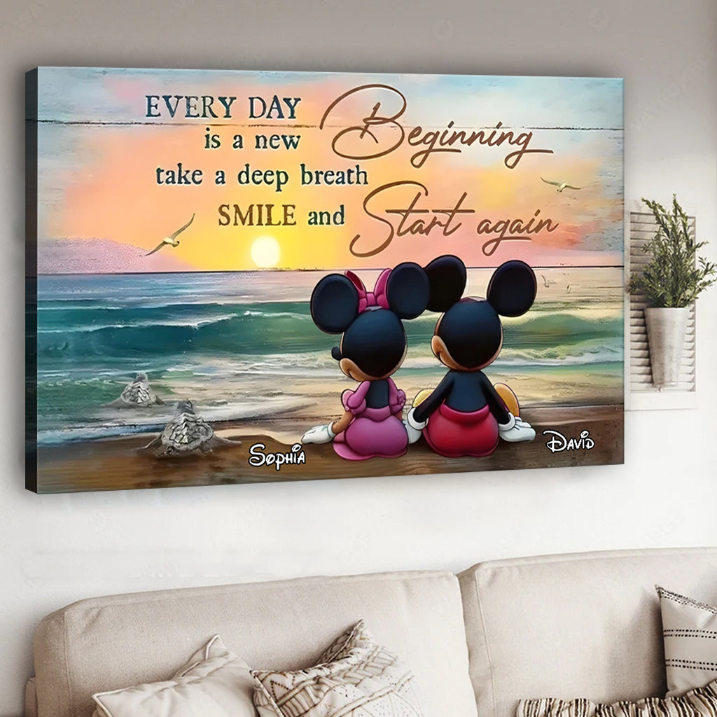 Every Day Is A New Beginning - Personalized Mouse Canvas And Poster