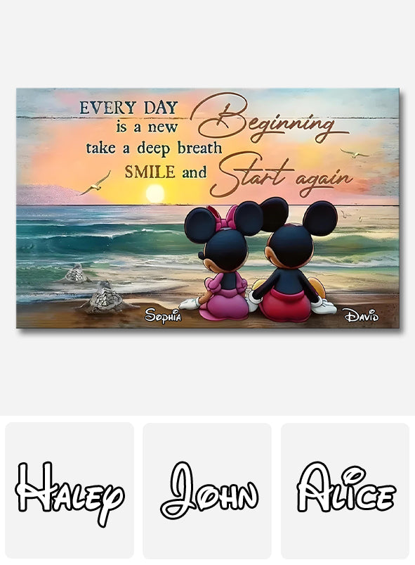 Every Day Is A New Beginning - Personalized Mouse Canvas And Poster