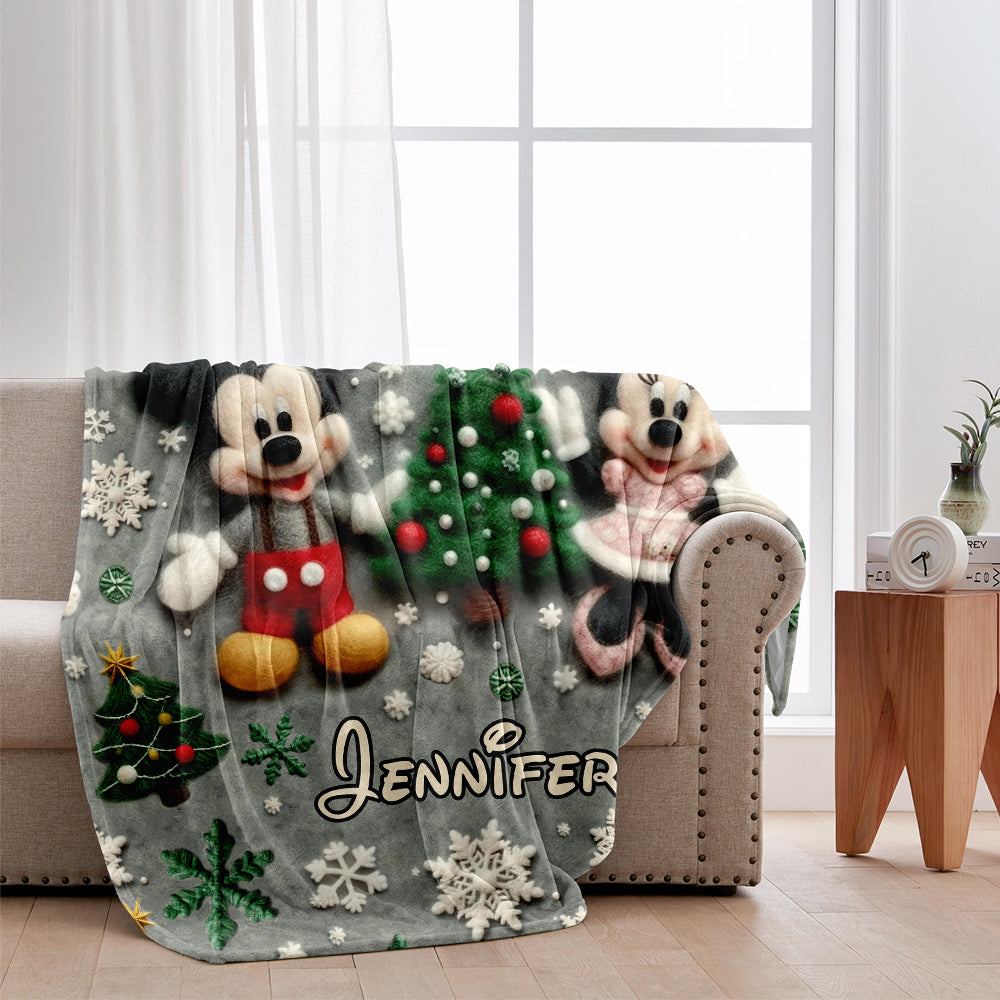 Magical Christmas - Personalized Mouse Blanket