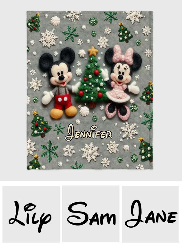 Magical Christmas - Personalized Mouse Blanket