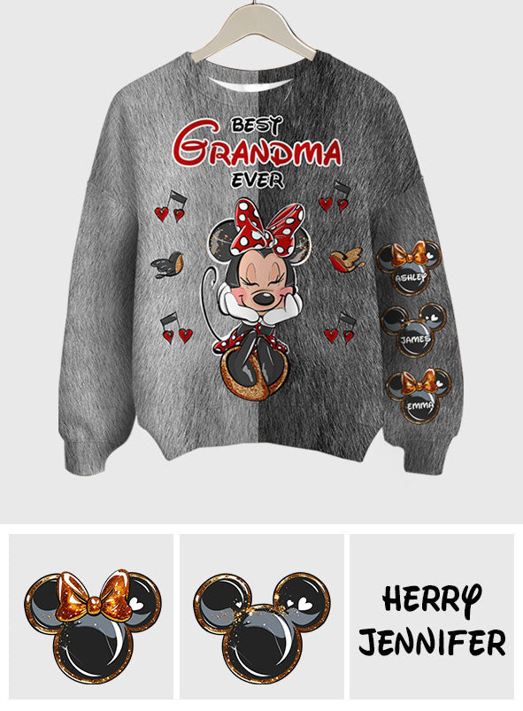 Best Grandma/ Mom Ever - Personalized Mouse All Over Shirt