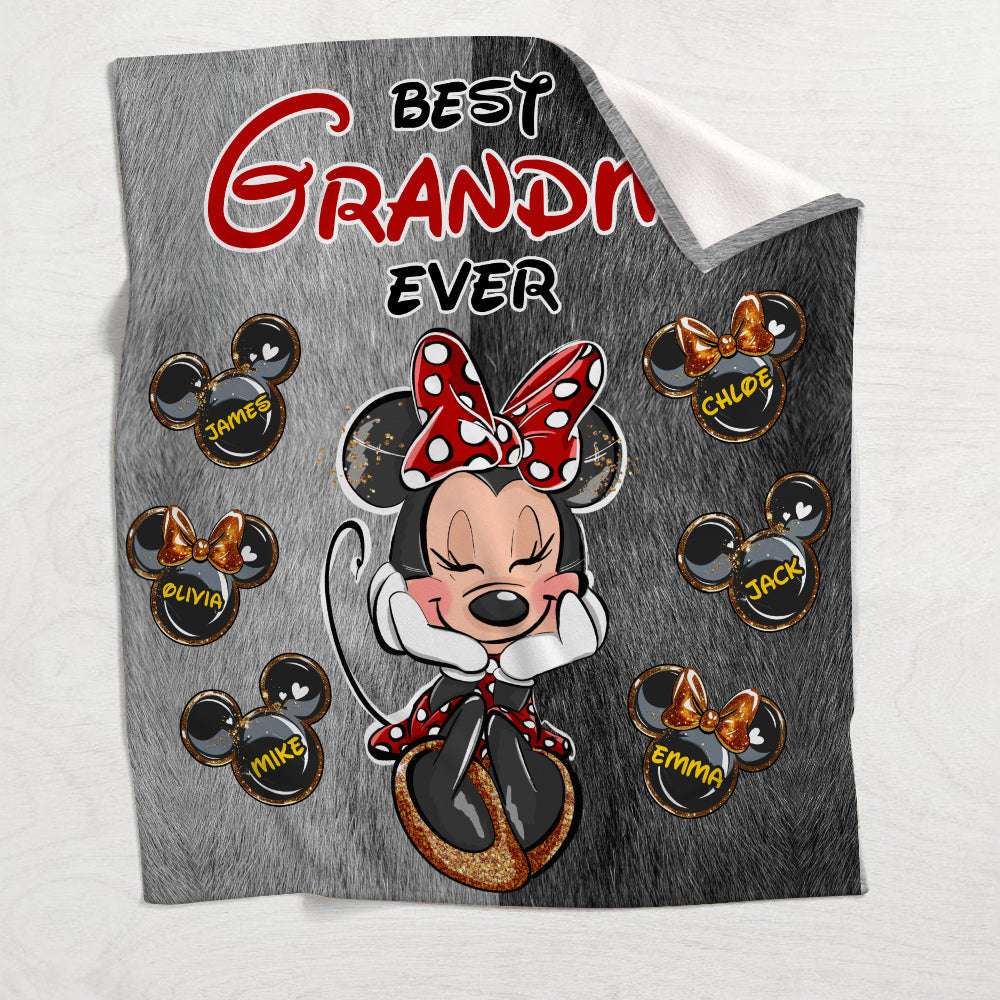 Best Grandma/ Mom Ever - Personalized Mouse Blanket