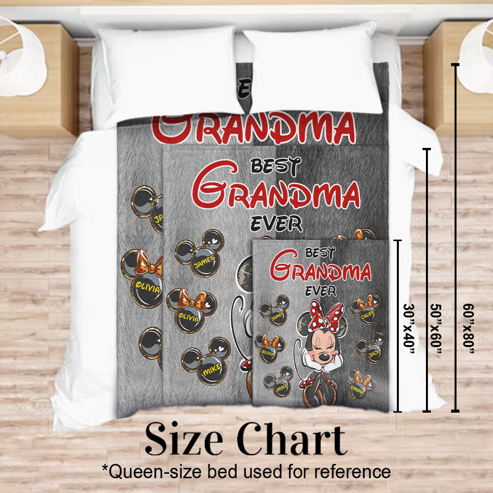 Best Grandma/ Mom Ever - Personalized Mouse Blanket