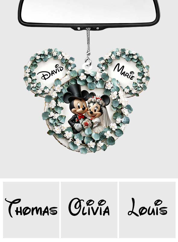 Cute Mouse Couple Married - Personalized Mouse Car Ornament